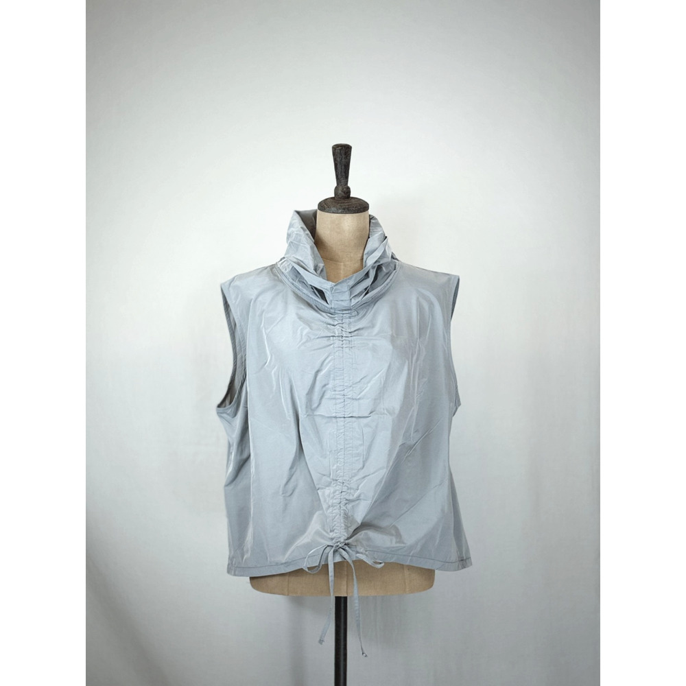 Sassy #63110 Top Grey Sleeveless Mid Length Cowl Neck Popover Vest Top #0225 LG